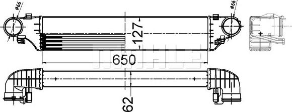 MAHLE CI 505 000S - Intercooler, şarj cihazı furqanavto.az