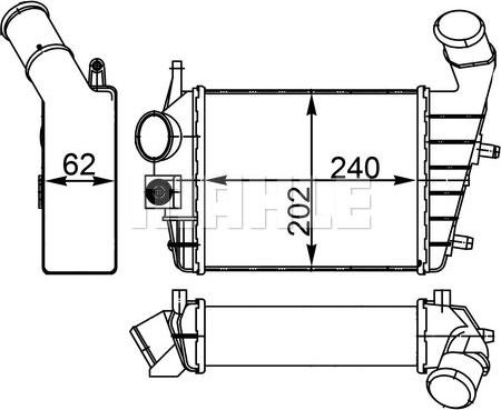 MAHLE CI 195 000S - Intercooler, şarj cihazı furqanavto.az