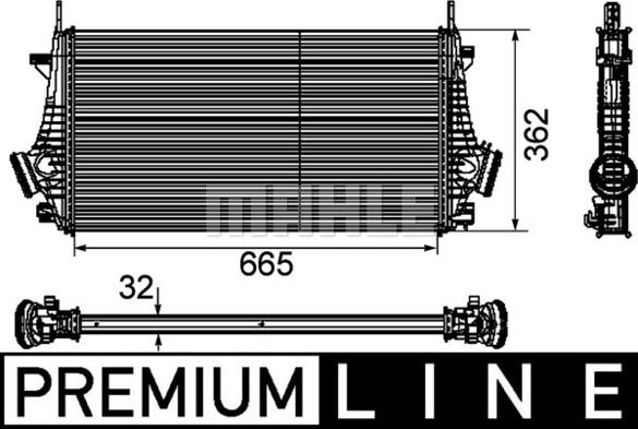 MAHLE CI 191 000P - Intercooler, şarj cihazı furqanavto.az