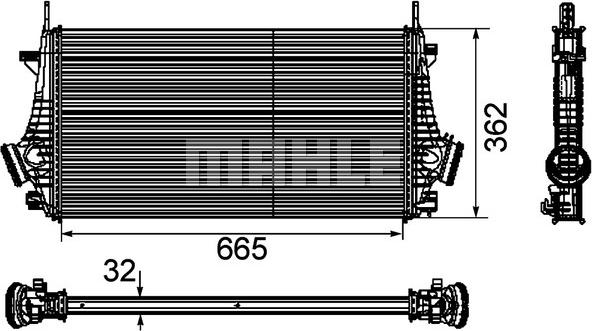 MAHLE CI 191 000P - Intercooler, şarj cihazı furqanavto.az