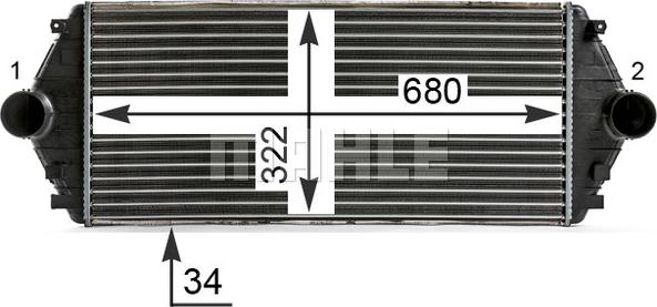 MAHLE CI 17 000P - Intercooler, şarj cihazı furqanavto.az