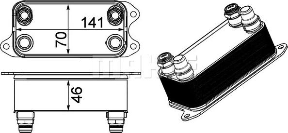 MAHLE CLC 227 000P - Yağ soyuducu, avtomatik transmissiya furqanavto.az