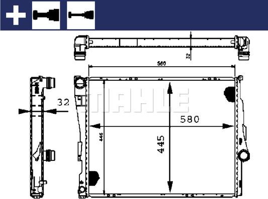 MAHLE CR 455 000S - Radiator, mühərrikin soyudulması furqanavto.az