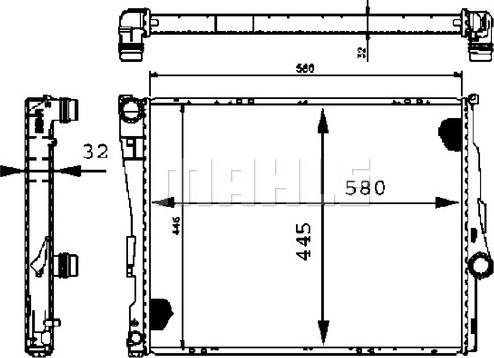 MAHLE CR 455 000S - Radiator, mühərrikin soyudulması furqanavto.az