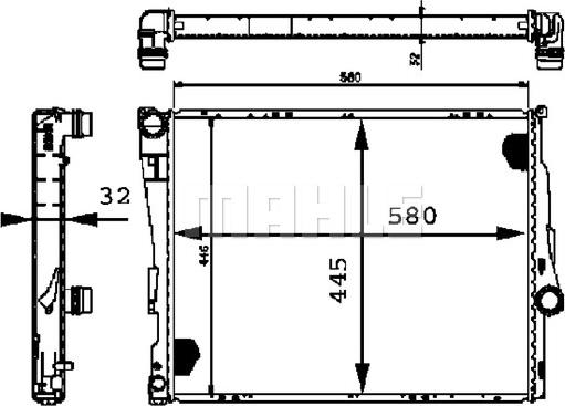 MAHLE CR 456 000P - Radiator, mühərrikin soyudulması furqanavto.az