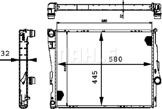 MAHLE CR 458 000P - Radiator, mühərrikin soyudulması furqanavto.az