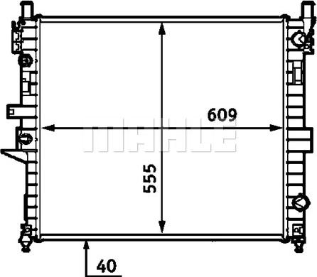 MAHLE CR 554 000S - Radiator, mühərrikin soyudulması furqanavto.az