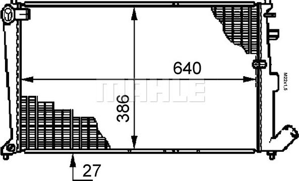 MAHLE CR 586 000S - Radiator, mühərrikin soyudulması furqanavto.az