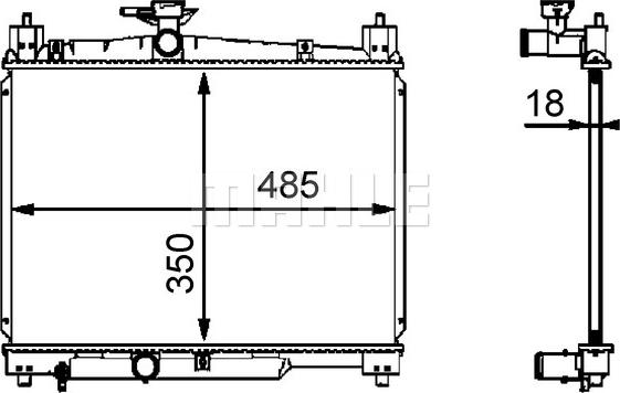 MAHLE CR 539 000S - Radiator, mühərrikin soyudulması furqanavto.az