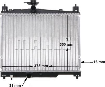 MAHLE CR 539 000S - Radiator, mühərrikin soyudulması furqanavto.az