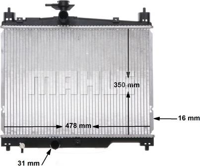 MAHLE CR 539 000S - Radiator, mühərrikin soyudulması furqanavto.az