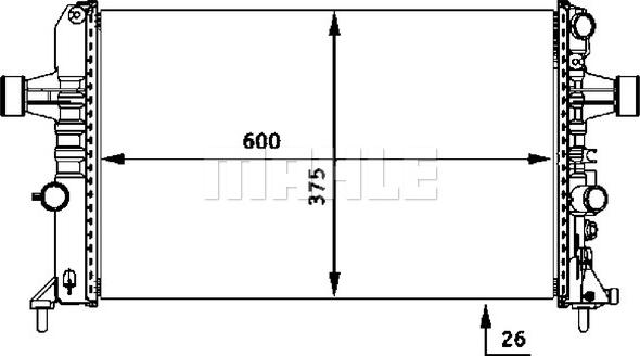 MAHLE CR 531 000S - Radiator, mühərrikin soyudulması furqanavto.az