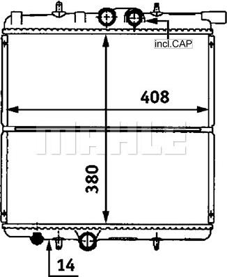 MAHLE CR 527 000S - Radiator, mühərrikin soyudulması furqanavto.az