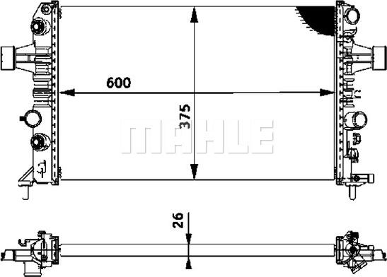 MAHLE CR 574 000P - Radiator, mühərrikin soyudulması furqanavto.az