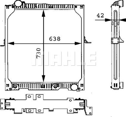 MAHLE CR 663 000P - Radiator, mühərrikin soyudulması furqanavto.az