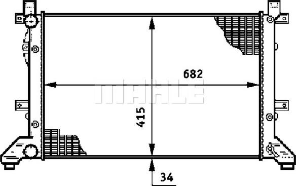 MAHLE CR 606 000S - Radiator, mühərrikin soyudulması furqanavto.az