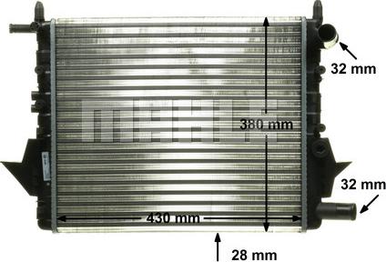 MAHLE CR 614 000P - Radiator, mühərrikin soyudulması furqanavto.az