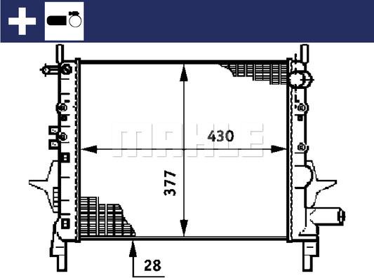 MAHLE CR 614 000S - Radiator, mühərrikin soyudulması furqanavto.az