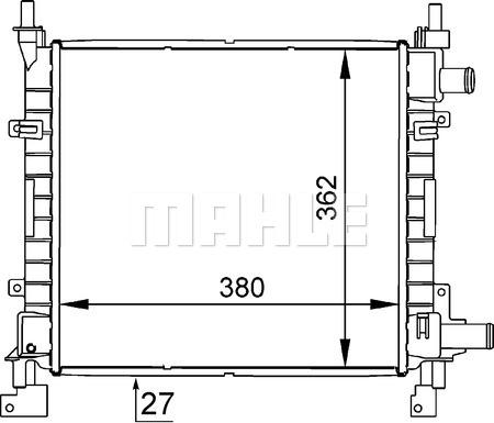 MAHLE CR 626 000S - Radiator, mühərrikin soyudulması furqanavto.az