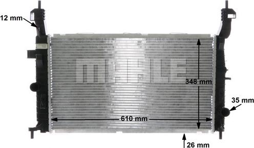 MAHLE CR 1499 000S - Radiator, mühərrikin soyudulması furqanavto.az