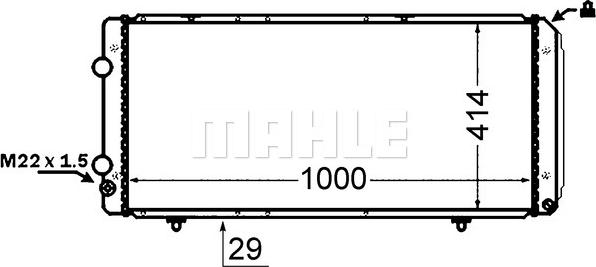 MAHLE CR 1430 000S - Radiator, mühərrikin soyudulması furqanavto.az