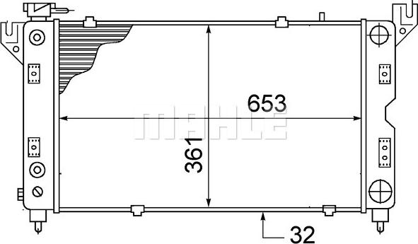 MAHLE CR 1426 000S - Radiator, mühərrikin soyudulması furqanavto.az