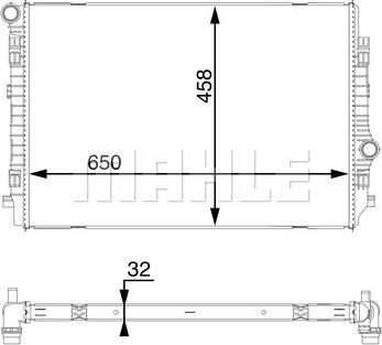 MAHLE CR 1593 000S - Radiator, mühərrikin soyudulması furqanavto.az