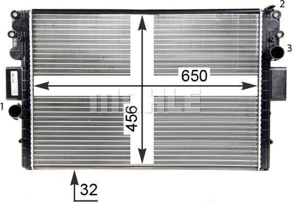 MAHLE CR 1550 000P - Radiator, mühərrikin soyudulması furqanavto.az