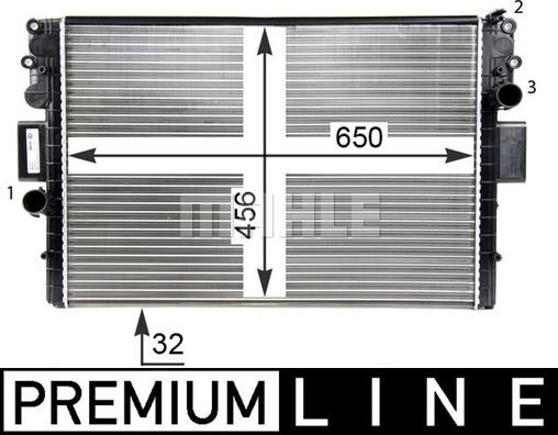 MAHLE CR 1550 000P - Radiator, mühərrikin soyudulması furqanavto.az