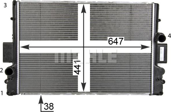 MAHLE CR 1551 000P - Radiator, mühərrikin soyudulması furqanavto.az