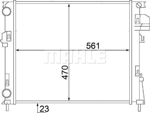 MAHLE CR 1504 000S - Radiator, mühərrikin soyudulması furqanavto.az