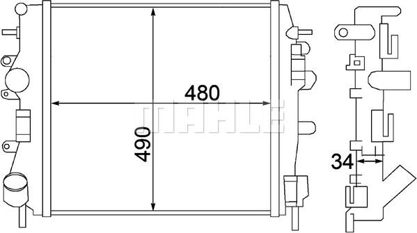 MAHLE CR 1507 000P - Radiator, mühərrikin soyudulması furqanavto.az