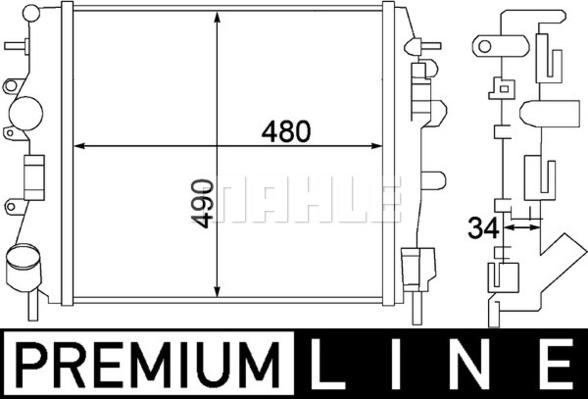 MAHLE CR 1507 000P - Radiator, mühərrikin soyudulması furqanavto.az