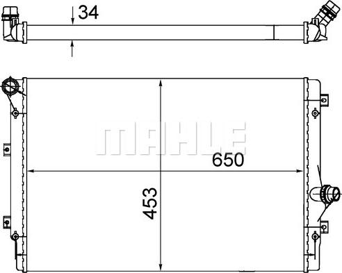 MAHLE CR 1539 002S - Radiator, mühərrikin soyudulması furqanavto.az