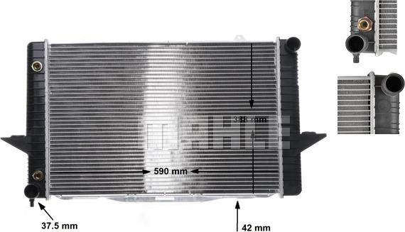 MAHLE CR 164 000S - Radiator, mühərrikin soyudulması furqanavto.az