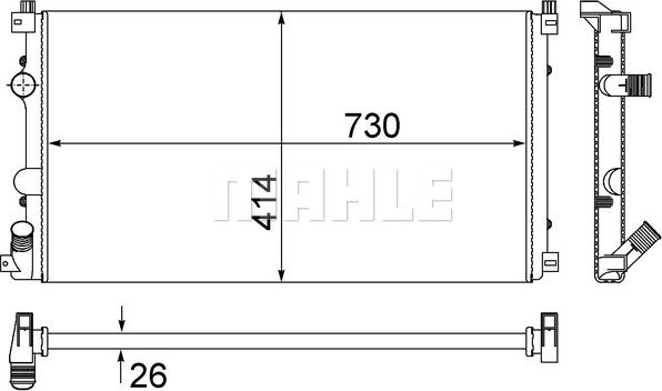 MAHLE CR 1683 000S - Radiator, mühərrikin soyudulması furqanavto.az