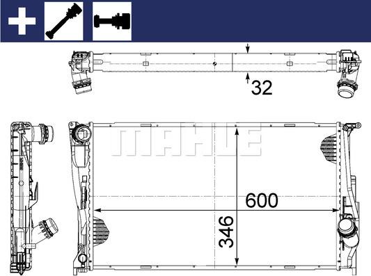 MAHLE CR 1084 000S - Radiator, mühərrikin soyudulması furqanavto.az