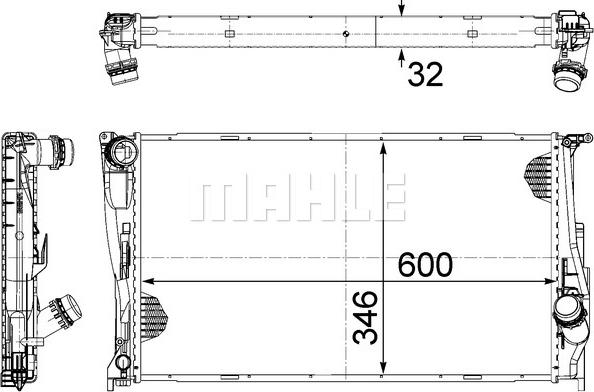 MAHLE CR 1084 000S - Radiator, mühərrikin soyudulması furqanavto.az