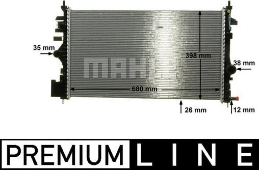 MAHLE CR 1102 000P - Radiator, mühərrikin soyudulması furqanavto.az