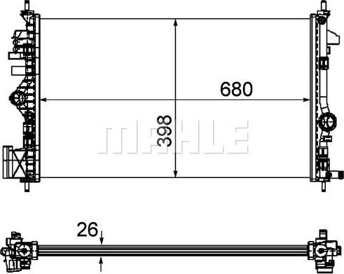 MAHLE CR 1102 000P - Radiator, mühərrikin soyudulması furqanavto.az