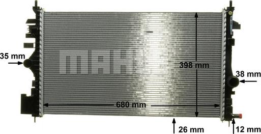 MAHLE CR 1102 000P - Radiator, mühərrikin soyudulması furqanavto.az