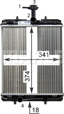 MAHLE CR 1114 000P - Radiator, mühərrikin soyudulması furqanavto.az