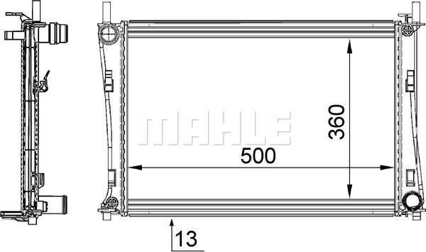 MAHLE CR 1355 000S - Radiator, mühərrikin soyudulması furqanavto.az