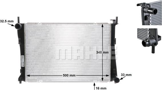 MAHLE CR 1355 000S - Radiator, mühərrikin soyudulması furqanavto.az