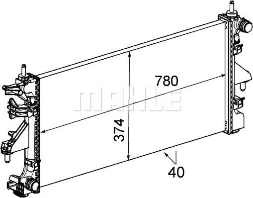 MAHLE CR 887 000P - Radiator, mühərrikin soyudulması furqanavto.az