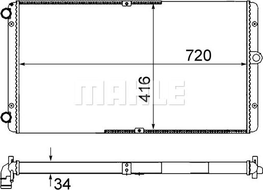 MAHLE CR 829 000S - Radiator, mühərrikin soyudulması furqanavto.az