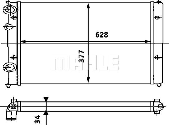 MAHLE CR 394 000P - Radiator, mühərrikin soyudulması furqanavto.az