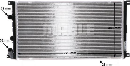 MAHLE CR 39 000S - Radiator, mühərrikin soyudulması furqanavto.az