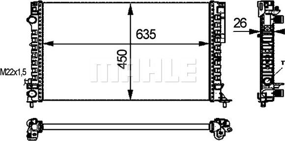 MAHLE CR 311 000P - Radiator, mühərrikin soyudulması furqanavto.az