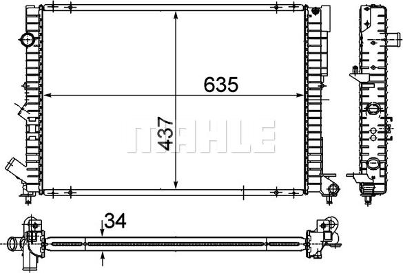 MAHLE CR 312 000P - Radiator, mühərrikin soyudulması furqanavto.az